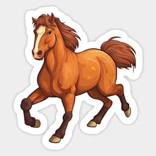 Majestic Chestnut Horse Sticker